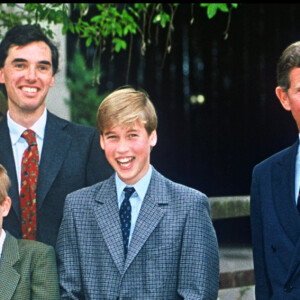 Diana, le prince Charles et leurs fils Harry et William à Eton en 1995.