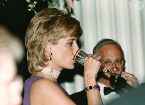 Diana en soirée à Chicago en 1996.