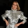 Celine Dion en robe lamé argent à New York le 15 novembre 2019.