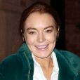 Exclusif - Lindsay Lohan porte un blouson en fausse fourrure à la sortie de l'hôtel The Mercer à New York, le 23 octobre 2019