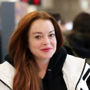 Exclusif - Lindsay Lohan méconnaissable à son arrivée à l'aéroport de Grèce , le 22 février 2019