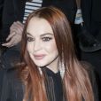 Lindsay Lohan lors du Front Row du défilé de mode prêt-à-porter automne-hiver 2019/2020 " Saint Laurent " à Paris le 26 février 2019. © Olivier Borde / Bestimage