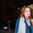 Exclusif - Lindsay Lohan sort avec sa mère à New York le 26 mars 2019.