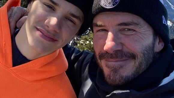 David Beckham : En famille au ski, Brooklyn emmène sa chérie Mia