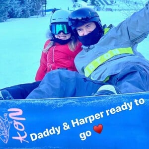 David Beckham en vacances au ski avec sa famille sur Instagram, le 23 février 2020.