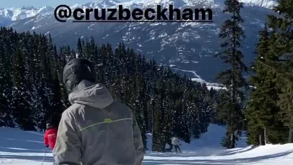 David Beckham au ski en famille, le 23 février 2020 sur Instagram.