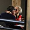 Exclusif - Laeticia Hallyday et son compagnon Pascal Balland lors d'une journée au ski à la station "Big Sky" dans le Montana avec leurs filles respectives, le 16 février 2020.