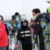 Exclusif - Jade Hallyday et Pascal Balland - Laeticia Hallyday et son compagnon Pascal Balland lors d'une journée au ski à la station "Big Sky" dans le Montana avec leurs filles respectives, le 16 février 2020.