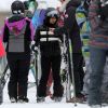 Exclusif - Jade Hallyday et Pascal Balland - Laeticia Hallyday et son compagnon Pascal Balland lors d'une journée au ski à la station "Big Sky" dans le Montana avec leurs filles respectives, le 16 février 2020.
