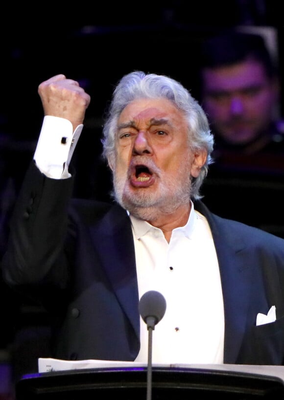 Placido Domingo en concert à Moscou, le 17 octobre 2019.