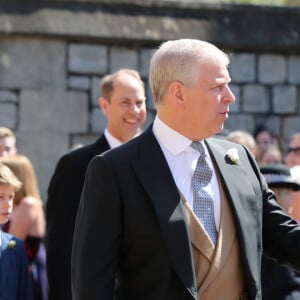 La princesse Eugenie d'York, Le prince Andrew, duc d'York et La princesse Beatrice d'York - Les invités arrivent à la chapelle St. George pour le mariage du prince Harry et de Meghan Markle au château de Windsor, Royaume Uni, le 19 mai 2018.