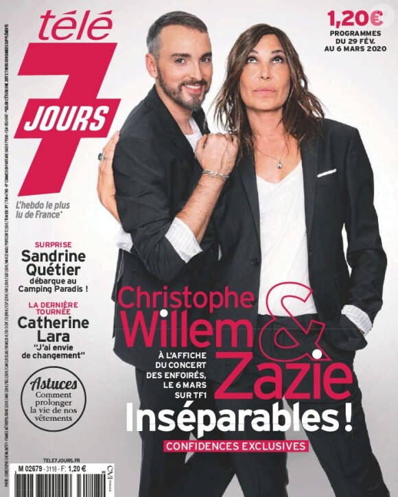 Nouvelle couverture du magazine "Télé 7 jours" en kiosques depuis le lundi 24 février 2020