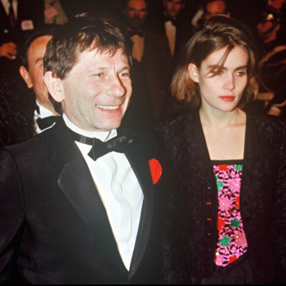 Emmanuelle Seigner et Roman Polanski au Moulin Rouge à Paris en 1986.