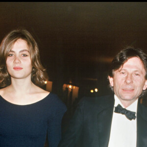 Emmanuelle Seigner et Roman Polanski à l'Opéra de Paris en 1987.