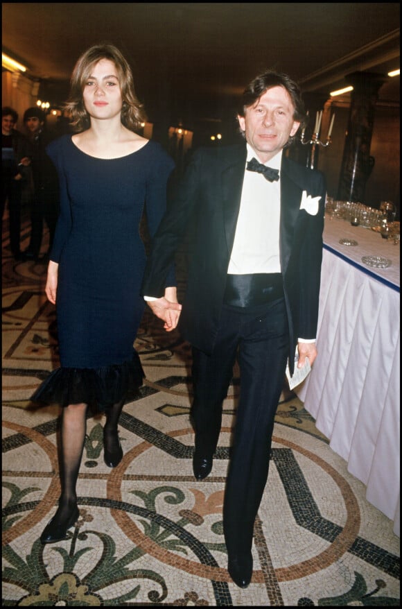 Emmanuelle Seigner et Roman Polanski à l'Opéra de Paris en 1987.