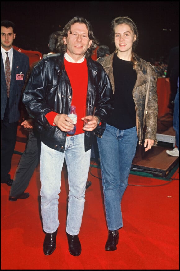 Emmanuelle Seigner et Roman Polanski à Bercy en 1989.