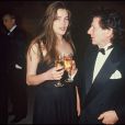 Emmanuelle Seigner et Roman Polanski en soirée en 1993.