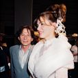 Emmanuelle Seigner et Roman Polanski au défilé de mode Lolita Lempicka à Paris en 1995.