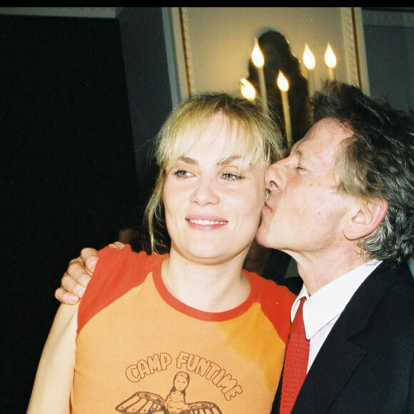 Emmanuelle Seigner et Roman Polanski au théâtre Marigny en 2003.