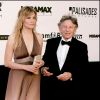 Emmanuelle Seigner et Roman Polanski à la soirée de l'amfAR au Festival de Cannes en 2005.