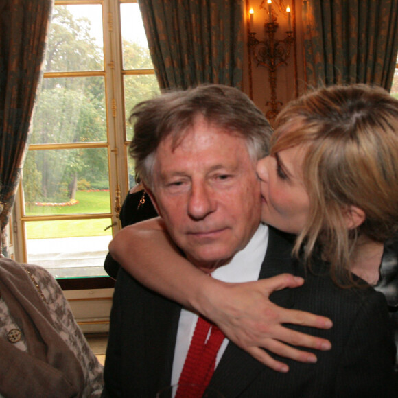 Emmanuelle Seigner et Roman Polanski au palais de l'Elysée en 2007.