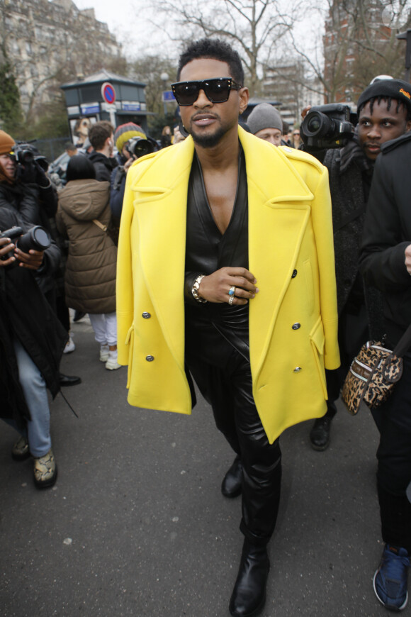 Usher - Arrivées au défilé de mode prêt-à-porter automne-hiver 2020/2021 Balmain à Paris le 28 février 2020.