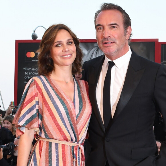 Jean Dujardin et sa femme Nathalie Péchalat - Red carpet pour le film "J'accuse!" lors du 76ème festival du film de venise, la Mostra le 30 Août 2019.