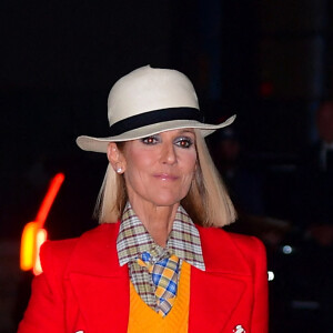 Celine Dion stepped out in NYC following her Sold Out Barclays Center Concert on Friday Night. The legendary songstress never fails when it comes to fashion, but this Marc Jacobs look went above and beyond. She wore a fedora along with the layered outfit , her second of the day from Marc Jacobs. Photo by DIGGZY / SplashNews/ABACAPRESS.COM 