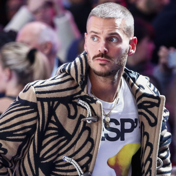 Matt Pokora (M. Pokora) - People au match de basket "ASVEL vs Boulogne Levallois Metropolitans" lors de la première demi-finale de Leaders Cup à la "Disney Events Arena" de Marne-la-Vallée, le 15 février 2020. Les Metropolitans de Boulogne-Levallois ont battu Cholet 82 à 74. © Gwendoline Le Goff / Panoramic / Bestimage