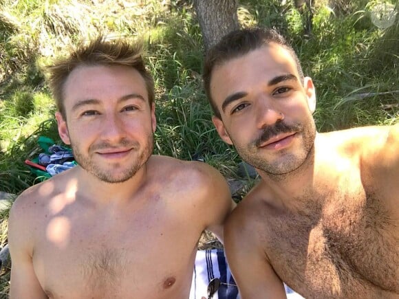 Matthew Mitcham et son mari Luke Rutherford, sur Instagram, le 3 janvier 2019.
