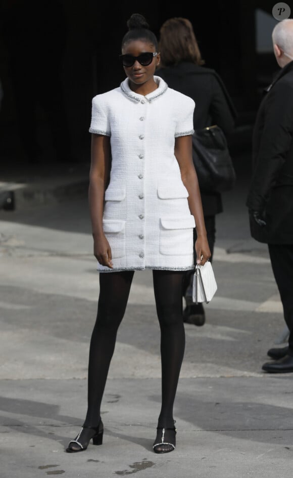 Karidja Touré arrive au Grand Palais pour assister au défilé Chanel, collection prêt-à-porter automne-hiver 2020-2021. Paris, le 3 mars 2020. © Veeren Ramsamy-Christophe Clovis / Bestimage
