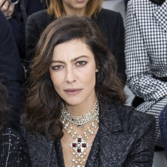 Isabelle Adjani, Anna Mouglalis et la chanteuse Angèle (Angèle Van Laeken) assistent au défilé Chanel collection prêt-à-porter Automne/Hiver 2020-2021 au Grand Palais. Paris, le 3 mars 2020. © Olivier Borde/Bestimage