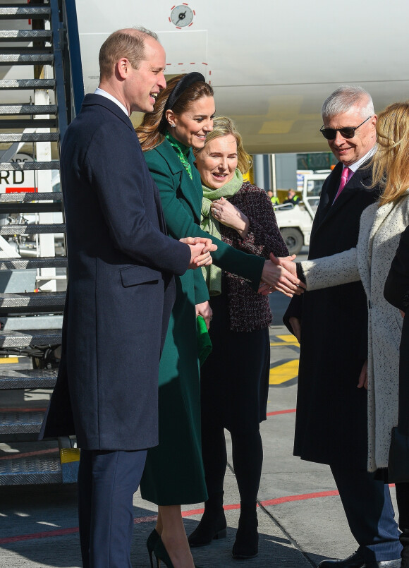 Le prince William, duc de Cambridge, et Catherine (Kate) Middleton, duchesse de Cambridge, arrivent à l'aéroport international de Dublin, Irelande, le 3 mars 2020, pour une visite officielle de 3 jours.