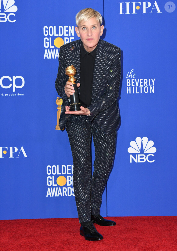 Ellen Degeneres (prix Carol Burnett) - Press Room - Photocall de la 77ème cérémonie annuelle des Golden Globe Awards au Beverly Hilton Hotel à Los Angeles le 5 janvier 2020. © Future-Image via ZUMA Press / Bestimage