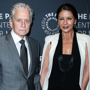 Michael Douglas et sa femme Catherine Zeta Jones - Cérémonie en l'honneur de Michael Douglas au Paley Center for Media à New York le 12 septembre 2019.