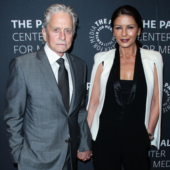 Michael Douglas et sa femme Catherine Zeta Jones - Cérémonie en l'honneur de Michael Douglas au Paley Center for Media à New York le 12 septembre 2019.