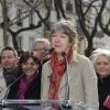 Véronique Estel - Inauguration de la Place Jean Ferrat à Paris le 13 mars 2015. La maire de Paris a baptisé un nouvel espace au coeur de Ménilmontant, dédiée au chanteur cinq ans après sa disparition, à l'âge de 79 ans. Un disque hommage a également été réalisé en son honneur.