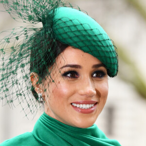 Meghan Markle, duchesse de Sussex - La famille royale d'Angleterre à son arrivée à la cérémonie du Commonwealth en l'abbaye de Westminster à Londres. Le 9 mars 2020.