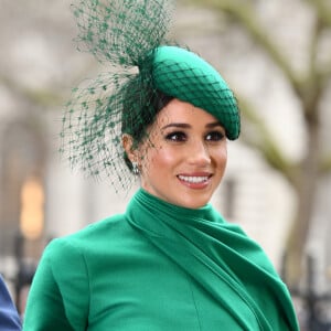 Meghan Markle, duchesse de Sussex - La famille royale d'Angleterre à son arrivée à la cérémonie du Commonwealth en l'abbaye de Westminster à Londres. Le 9 mars 2020.