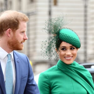 Le prince Harry, duc de Sussex, et Meghan Markle, duchesse de Sussex - La famille royale d'Angleterre à son arrivée à la cérémonie du Commonwealth en l'abbaye de Westminster à Londres. Le 9 mars 2020.