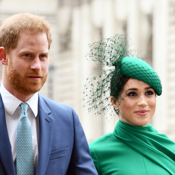 Le prince Harry, duc de Sussex, et Meghan Markle, duchesse de Sussex - La famille royale d'Angleterre à son arrivée à la cérémonie du Commonwealth en l'abbaye de Westminster à Londres. Le 9 mars 2020.