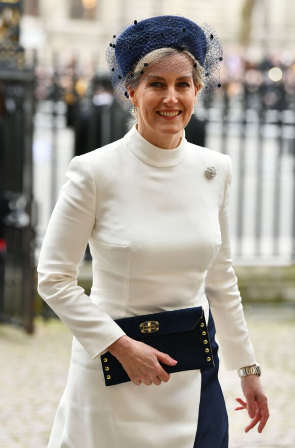 La comtesse Sophie de Wessex - La famille royale d'Angleterre à son arrivée à la cérémonie du Commonwealth en l'abbaye de Westminster à Londres. Le 9 mars 2020.