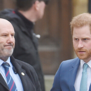 Le prince Harry, duc de Sussex, et Meghan Markle, duchesse de Sussex - La famille royale d'Angleterre à son arrivée à la cérémonie du Commonwealth en l'abbaye de Westminster à Londres. Le 9 mars 2020.