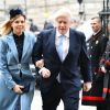 Le premier ministre britannique Boris Johnson et sa compagne Carrie Symonds - Arrivées à la cérémonie du Commonwealth en l'abbaye de Westminster à Londres. Le 9 mars 2020.