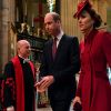 Le prince William, duc de Cambridge, et Kate Catherine Middleton, duchesse de Cambridge - La famille royale d'Angleterre lors de la cérémonie du Commonwealth en l'abbaye de Westminster à Londres. Le 9 mars 2020.