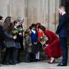 Le prince William, duc de Cambridge, et Kate Middleton, duchesse de Cambridge - La famille royale d'Angleterre à la sortie de la cérémonie du Commonwealth en l'abbaye de Westminster à Londres. Le 9 mars 2020.