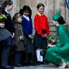 Meghan Markle, duchesse de Sussex - La famille royale d'Angleterre à la sortie de la cérémonie du Commonwealth en l'abbaye de Westminster à Londres. Le 9 mars 2020.