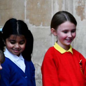 Meghan Markle, duchesse de Sussex - La famille royale d'Angleterre à la sortie de la cérémonie du Commonwealth en l'abbaye de Westminster à Londres. Le 9 mars 2020.
