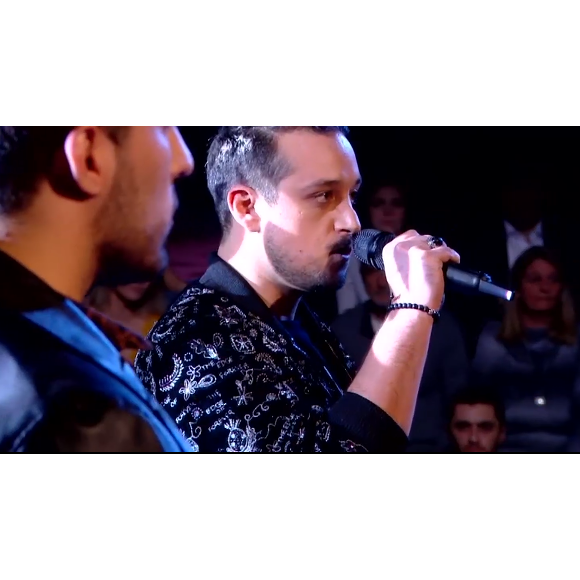 Enzo et Emmanuel s'affrontent lors des battles de The Voice 2020 - Talents de Lara Fabian. Emission du 14 mars 2020, TF1