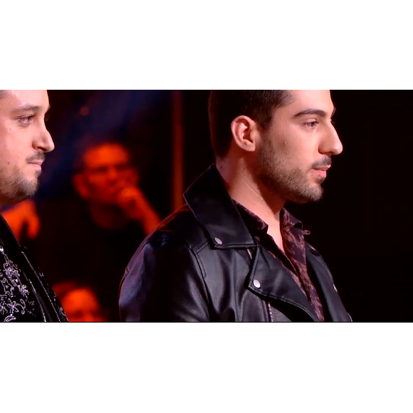 Enzo et Emmanuel s'affrontent lors des battles de The Voice 2020 - Talents de Lara Fabian. Emission du 14 mars 2020, TF1